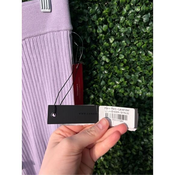 Carbon38 Purple Knit Flared Lounge Pants Sz Large NWT - Picture 3 of 6